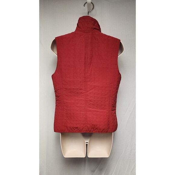 Chico's Women’s Red Sleeveless Vest Front Zipper Pockets Size 0/US 4 Small - Picture 4 of 7